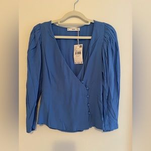 Mango blue blouses
